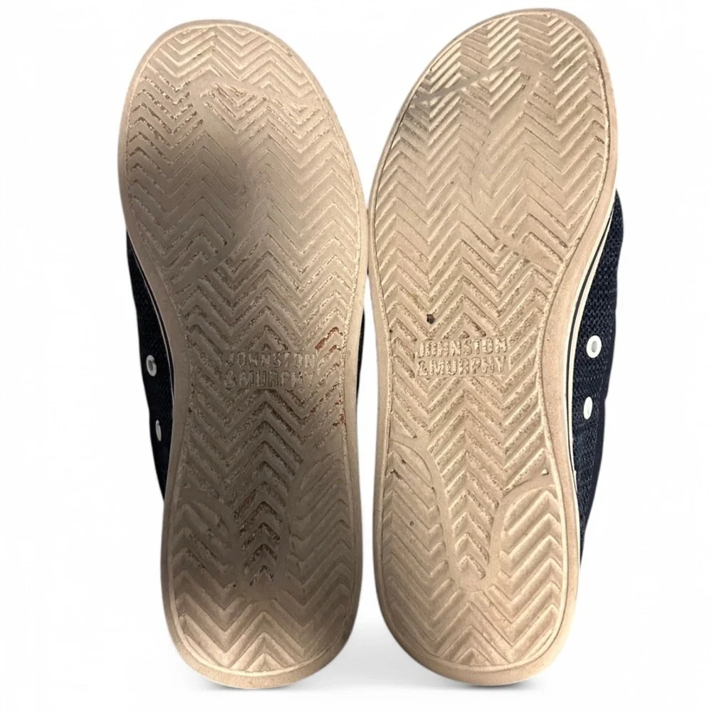 Johnston & Murphy Trenton Navy Men’s Knit Slip-On Shoes - Picture 3 of 4